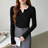 もっちりやわらかヤク風ニット キーネックニット リブニット | COCOMOMO | 詳細画像54