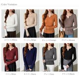 もっちりやわらかヤク風ニット キーネックニット リブニット | COCOMOMO | 詳細画像57