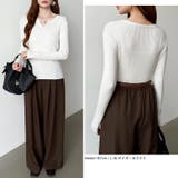 もっちりやわらかヤク風ニット キーネックニット リブニット | COCOMOMO | 詳細画像39