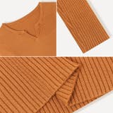 もっちりやわらかヤク風ニット キーネックニット リブニット | COCOMOMO | 詳細画像56