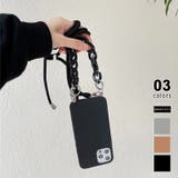 ブラック | スマホショルダー iPhoneケース スマホショルダーストラップ | COCOMOMO