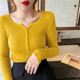 ヤク風柔らかいニット 長袖ニット リブニット | COCOMOMO | 詳細画像19 