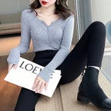 ヤク風柔らかいニット 長袖ニット リブニット | COCOMOMO | 詳細画像4 