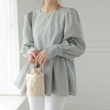 ぺプラムブラウス ふくれジャガード ブラウス | COCOMOMO | 詳細画像10 