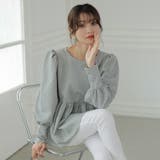 ぺプラムブラウス ふくれジャガード ブラウス | COCOMOMO | 詳細画像14 