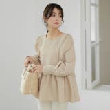 ぺプラムブラウス ふくれジャガード ブラウス | COCOMOMO | 詳細画像18 