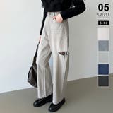 グレー | デニムパンツ サイドカットパンツ ダメージデニム | COCOMOMO