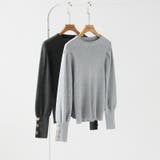 新色登場！大人きれいめニット 金ボタンパフスリーブニット パワショル | COCOMOMO | 詳細画像68 