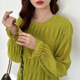 【2026SS新色登場】薄手風コーデが楽しめる シャーリングブラウス シアーブラ… | COCOMOMO | 詳細画像36 