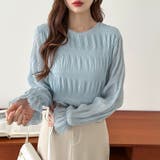 【2026SS新色登場】薄手風コーデが楽しめる シャーリングブラウス シアーブラ… | COCOMOMO | 詳細画像39 