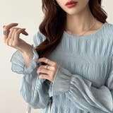 【2026SS新色登場】薄手風コーデが楽しめる シャーリングブラウス シアーブラ… | COCOMOMO | 詳細画像40 