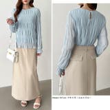 【2026SS新色登場】薄手風コーデが楽しめる シャーリングブラウス シアーブラ… | COCOMOMO | 詳細画像41 