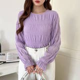 【2026SS新色登場】薄手風コーデが楽しめる シャーリングブラウス シアーブラ… | COCOMOMO | 詳細画像48 