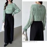 【2026SS新色登場】薄手風コーデが楽しめる シャーリングブラウス シアーブラ… | COCOMOMO | 詳細画像54 