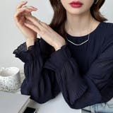 【2026SS新色登場】薄手風コーデが楽しめる シャーリングブラウス シアーブラ… | COCOMOMO | 詳細画像60 