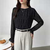 【2026SS新色登場】薄手風コーデが楽しめる シャーリングブラウス シアーブラ… | COCOMOMO | 詳細画像70 