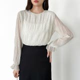 【2026SS新色登場】薄手風コーデが楽しめる シャーリングブラウス シアーブラ… | COCOMOMO | 詳細画像75 