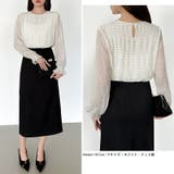 【2026SS新色登場】薄手風コーデが楽しめる シャーリングブラウス シアーブラ… | COCOMOMO | 詳細画像78 