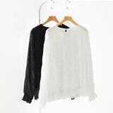 【2026SS新色登場】薄手風コーデが楽しめる シャーリングブラウス シアーブラ… | COCOMOMO | 詳細画像83 