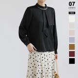 ブラック | ラッフルブラウス シフォンブラウス ブラウス | COCOMOMO