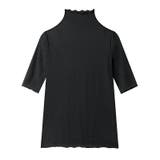 シアートップス 五分袖 フリルハイネック | COCOMOMO | 詳細画像30