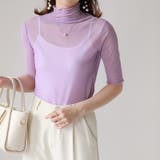 シアートップス 五分袖 フリルハイネック | COCOMOMO | 詳細画像23