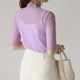 シアートップス 五分袖 フリルハイネック | COCOMOMO | 詳細画像24