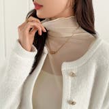 シアートップス 五分袖 フリルハイネック | COCOMOMO | 詳細画像21