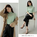 シアートップス 五分袖 フリルハイネック | COCOMOMO | 詳細画像5