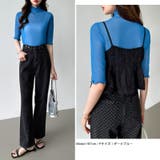 シアートップス 五分袖 フリルハイネック | COCOMOMO | 詳細画像13