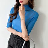 シアートップス 五分袖 フリルハイネック | COCOMOMO | 詳細画像14