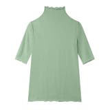 シアートップス 五分袖 フリルハイネック | COCOMOMO | 詳細画像33