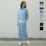ブルー | セットアップ パーカー スカートセット | COCOMOMO