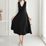 ジャンパースカート vネック ワンピース | COCOMOMO | 詳細画像13 