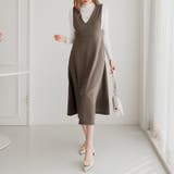 ジャンパースカート vネック ワンピース | COCOMOMO | 詳細画像10 