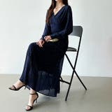 パーティードレス カシュクールワンピース 長袖ノースリーブ選べるタイプ | COCOMOMO | 詳細画像7 