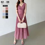 Bピンク | カシュクールラメドレス パーティードレス カシュクールワンピース | COCOMOMO