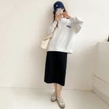 ワッフルロンt ロゴトレーナー オーバーサイズ | COCOMOMO | 詳細画像12