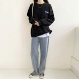 ワッフルロンt ロゴトレーナー オーバーサイズ | COCOMOMO | 詳細画像24