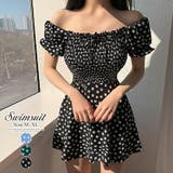 水着 オフショルダー 体型カバー水着 | COCOMOMO | 詳細画像1