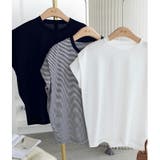 tシャツ レディース タックボーダーtシャツ | COCOMOMO | 詳細画像17 