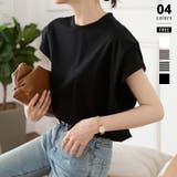 ブラック | tシャツ レディース タックボーダーtシャツ | COCOMOMO