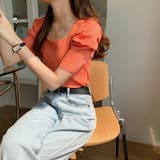 パワショル サマーニット スクエアネック | COCOMOMO | 詳細画像14 