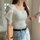 パワショル サマーニット スクエアネック | COCOMOMO | 詳細画像5 