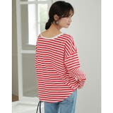 ボーダー カットソー ラウンドヘムtシャツ | COCOMOMO | 詳細画像10 