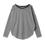 ボーダー カットソー ラウンドヘムtシャツ | COCOMOMO | 詳細画像22 