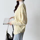 ボーダー カットソー ラウンドヘムtシャツ | COCOMOMO | 詳細画像14 