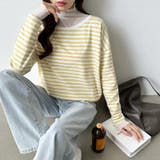 ボーダー カットソー ラウンドヘムtシャツ | COCOMOMO | 詳細画像16 