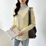 ボーダー カットソー ラウンドヘムtシャツ | COCOMOMO | 詳細画像13 