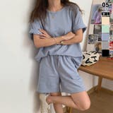 スカイブルー | セットアップ オーバーサイズ 半袖 | COCOMOMO